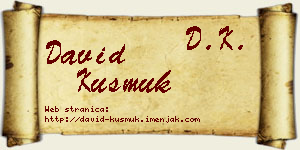David Kusmuk vizit kartica